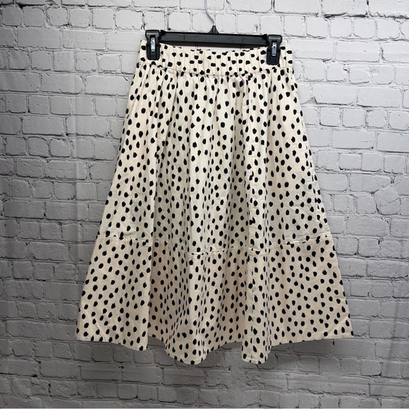 kate spade Dresses & Skirts - kate spade skirt the rules Midi Skirt with Black Polka Dot Print Sz 4